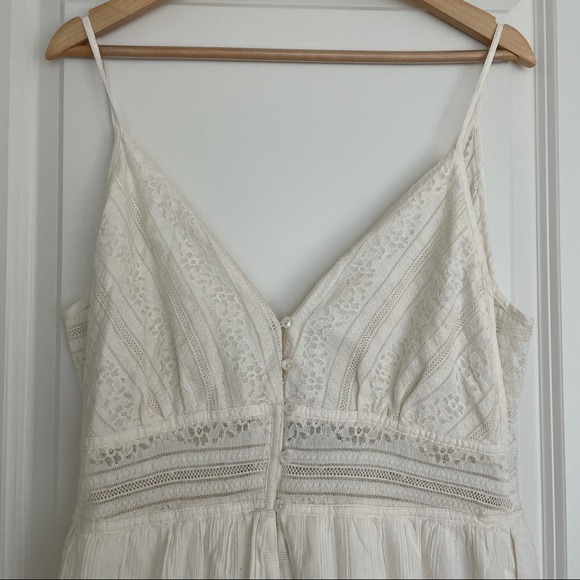 Zara Lace Jumpsuit Dress in Off-White Size L - Picture 5 of 11